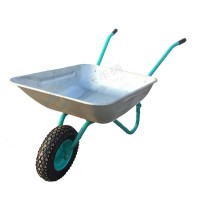 65L Wheelbarrow with galvanized tray Steel Handles and Air Tire Garden easy wheel barrow