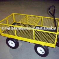 yellow garden wagon cart