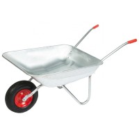 WB5206 80kg Wheelbarrow with galvanized tray Steel Handles and Air Tire Garden easy wheel barrow